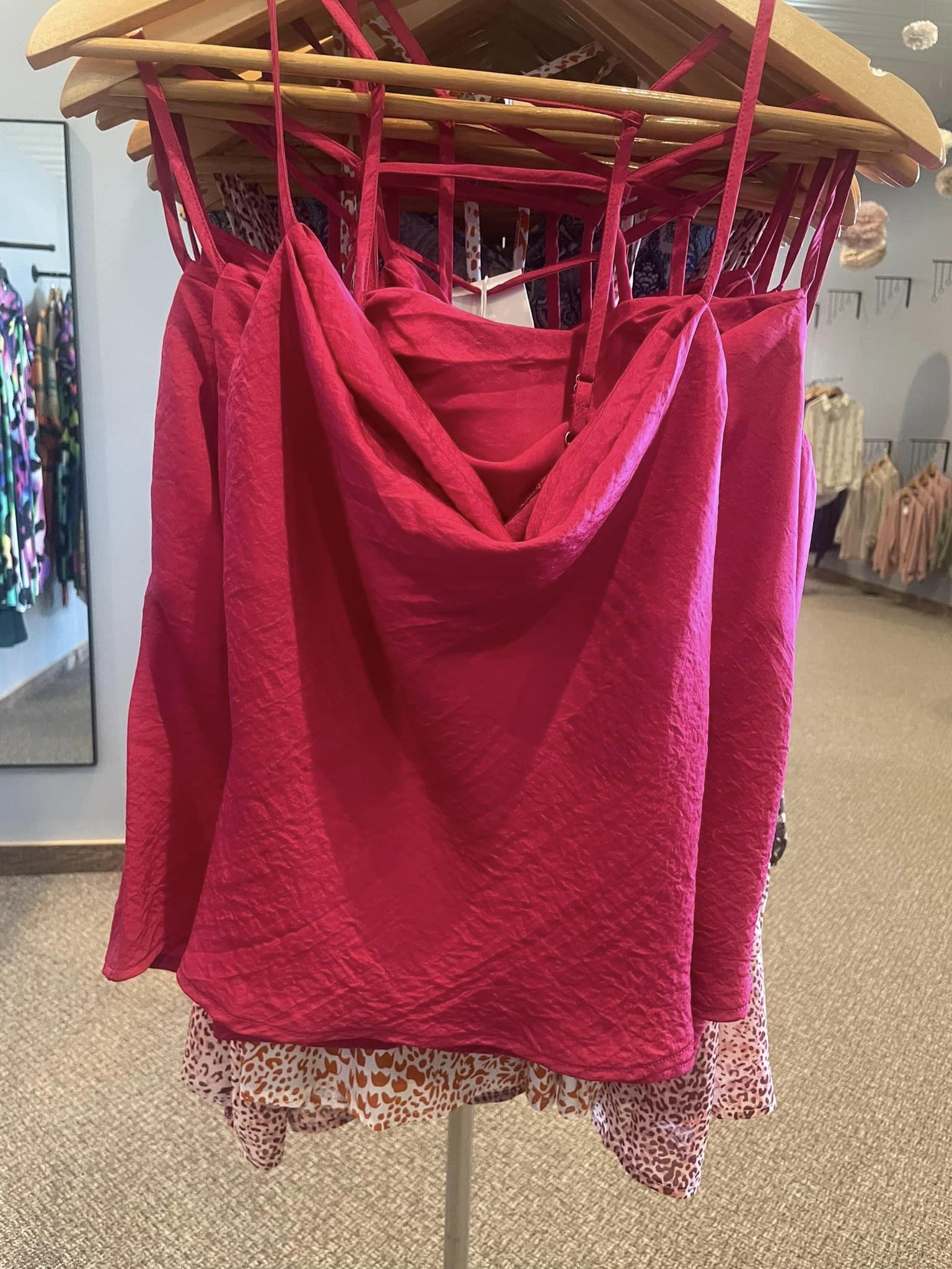 Fushia Spaghetti Tank