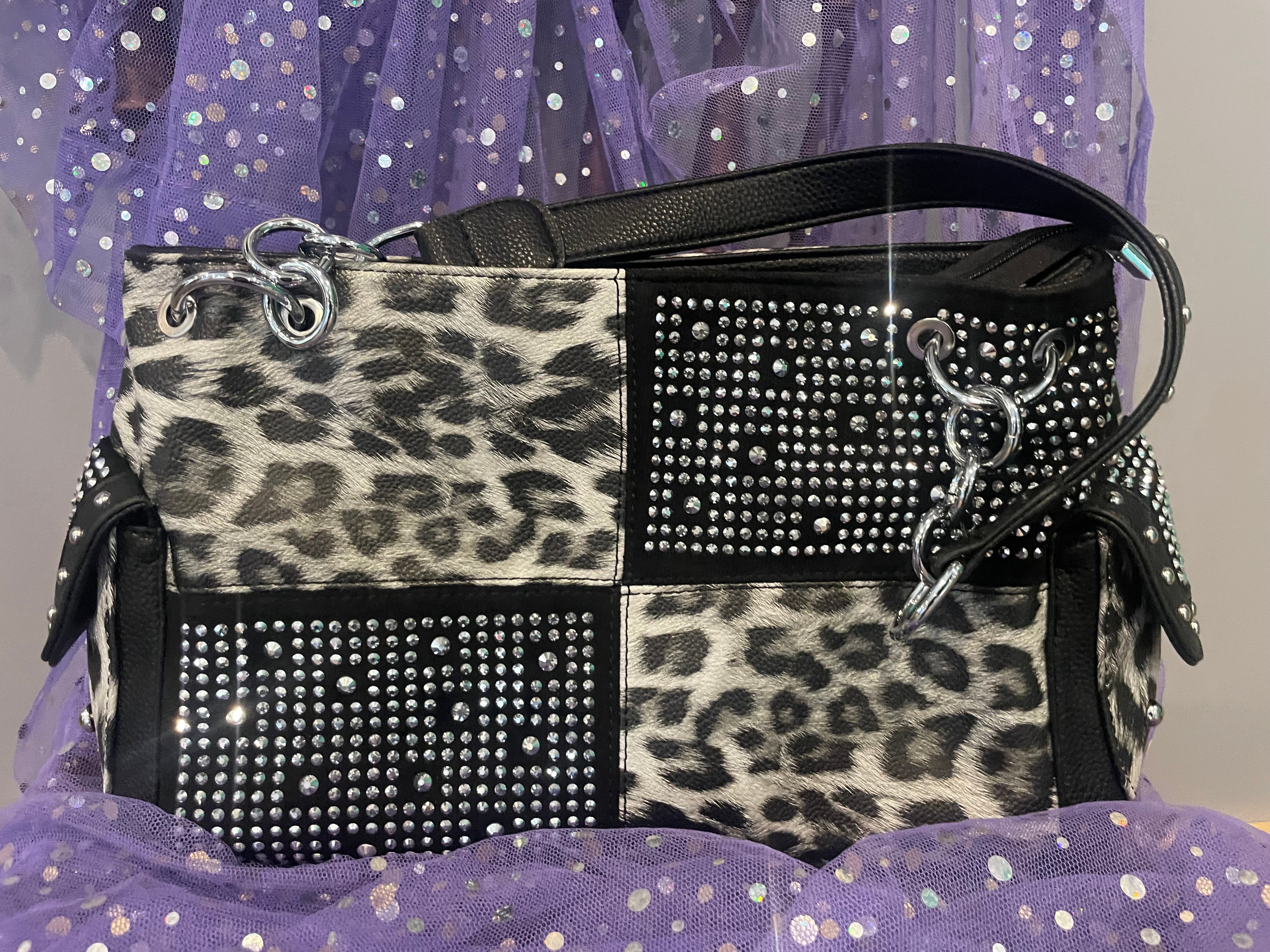 Leopard and Rhinestone Purse